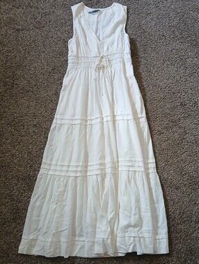 Anthropologie Somerset Linen Edition Maxi Dress, Small